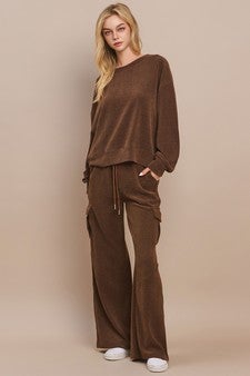 Corduroy Cargo Pants (Brown)