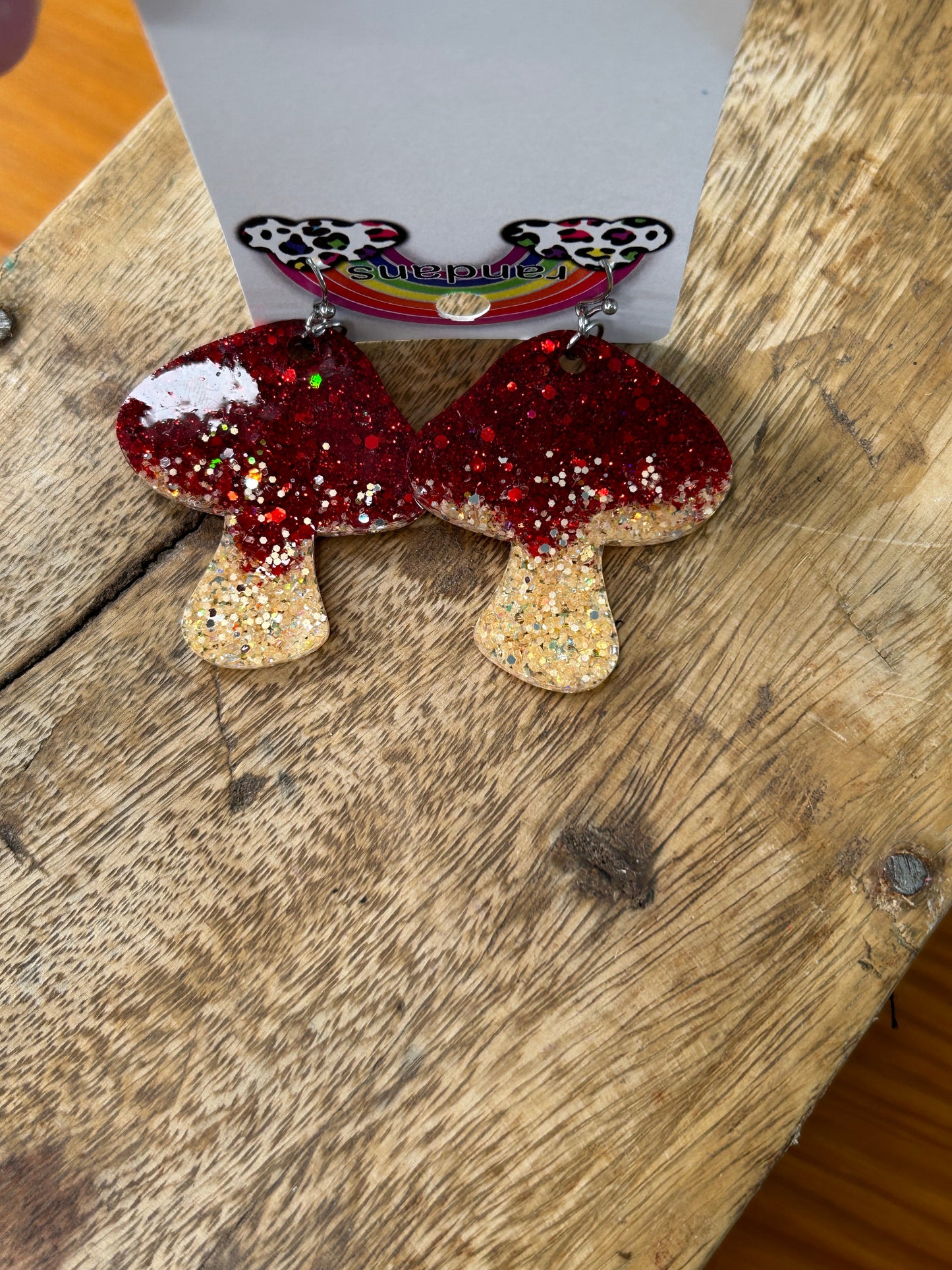 Acrylic Mushroom Earrings