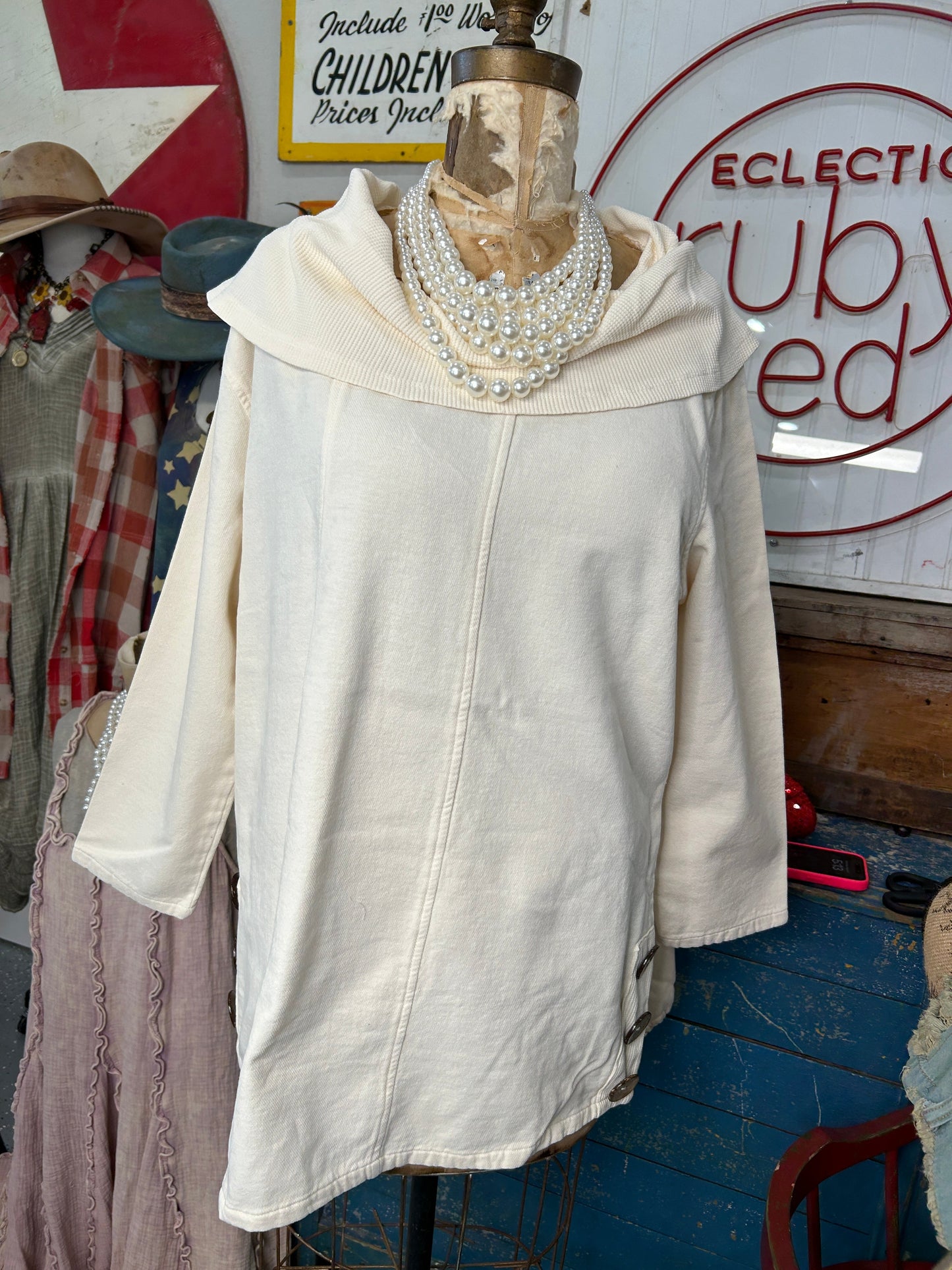 Cowl Neck Top (Vanilla)