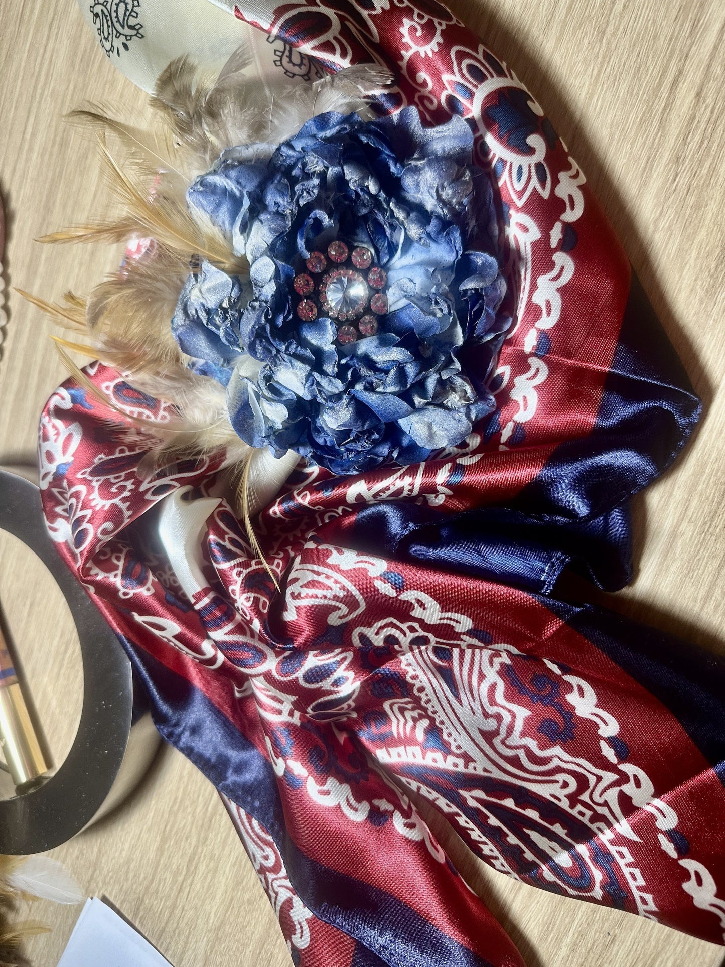 A Rare Bird- Bandana Print Wild Rag (Red, White, and Blue)