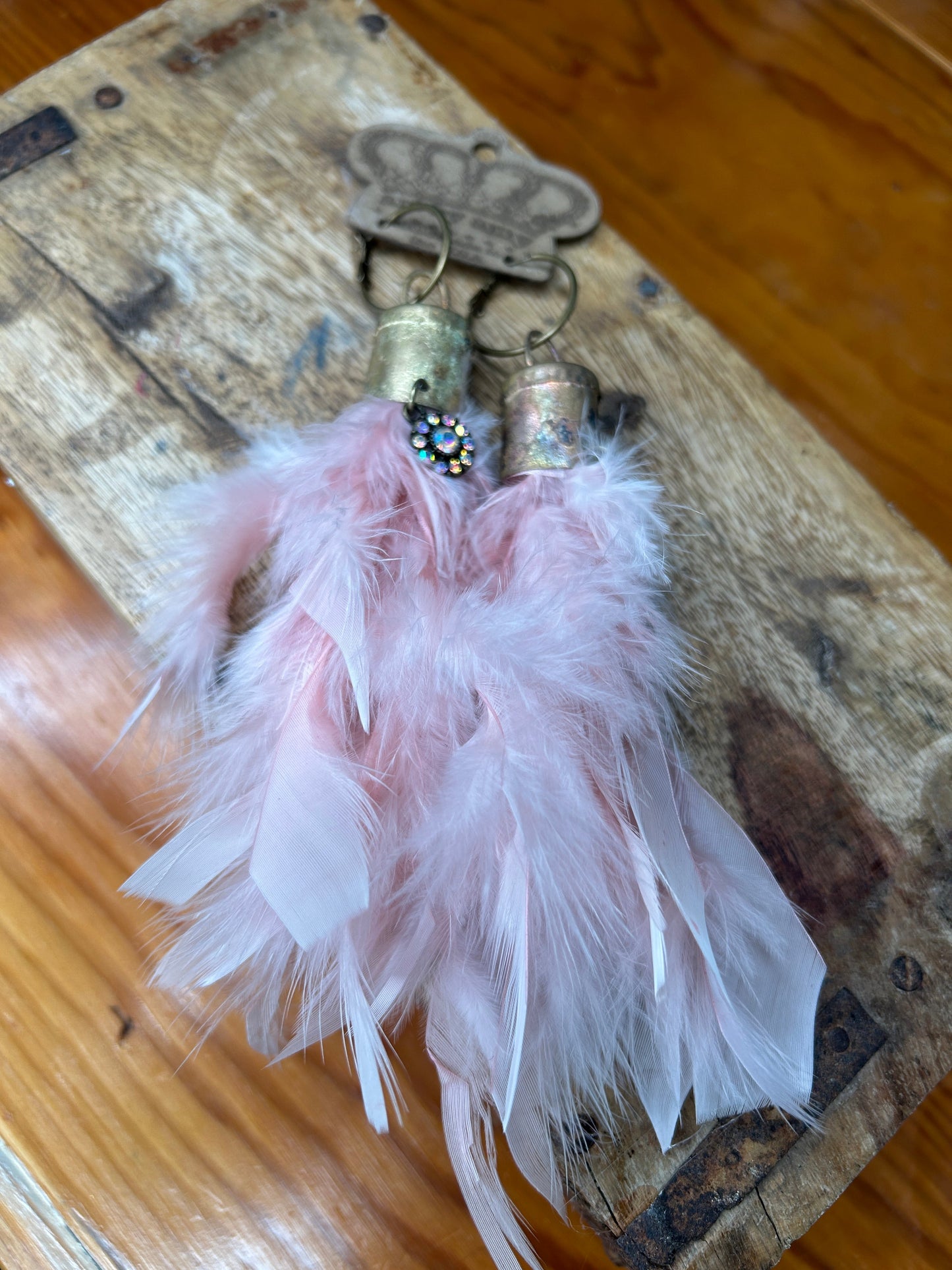 Art by Amy- Feather Earrings (Pink)