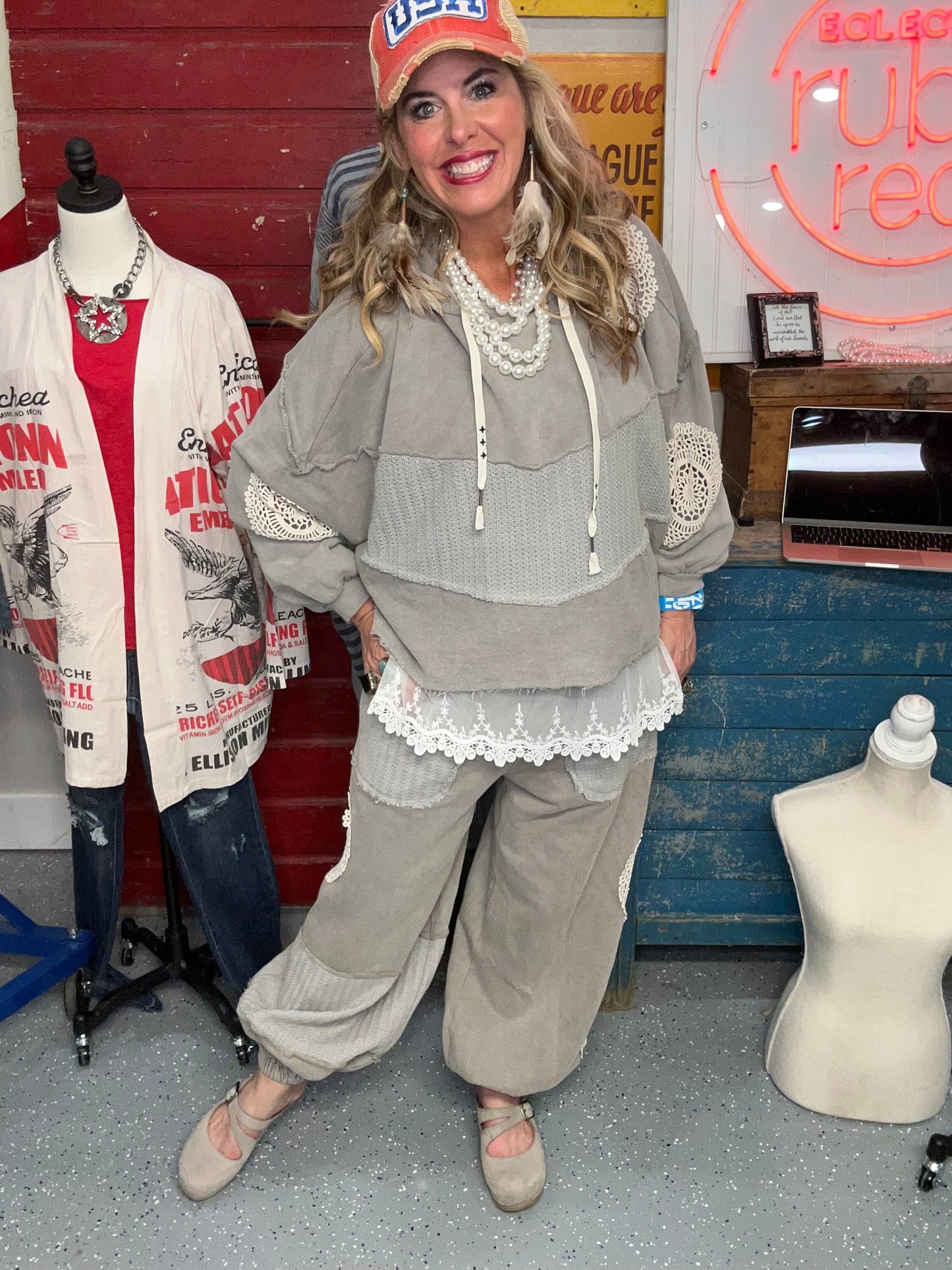 POL - Crochet French Terry Pants (Atomic Silver)