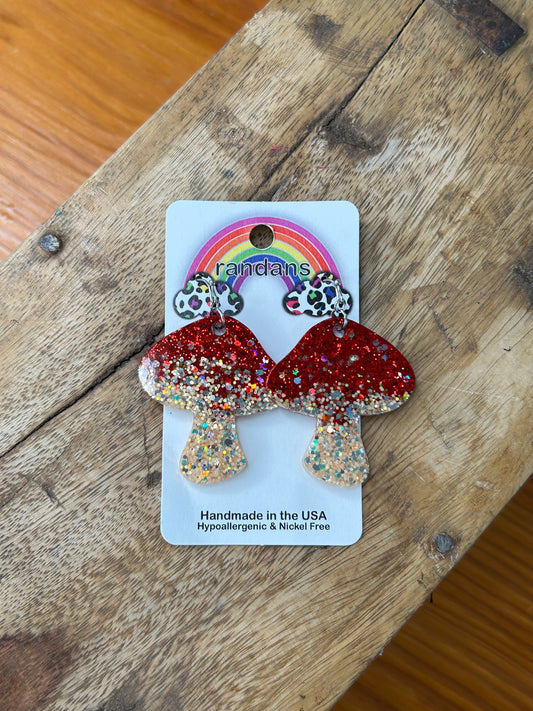 Acrylic Mushroom Earrings