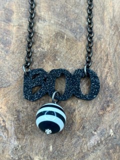Art By Amy-Sparkly Boo Necklace