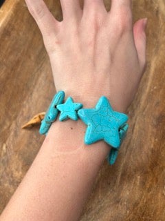 Art By Amy- Turquoise Star Bracelet