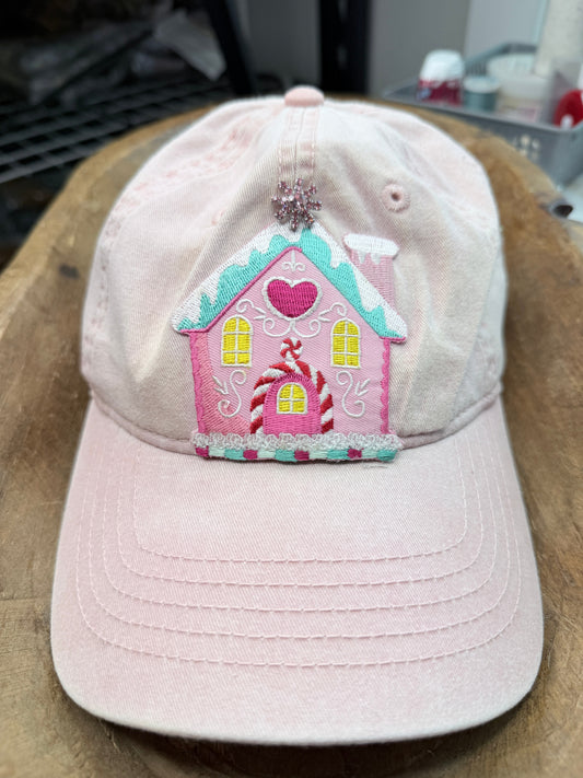 Gingerbread Patch Ball Cap/Hat (Pink) - ERR ORIGINAL