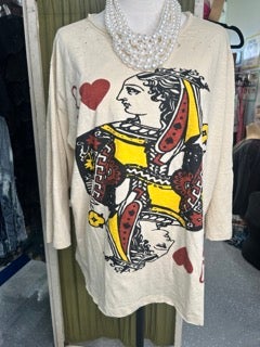 FINAL SALE Paper Lace- Queen of Hearts Tee (Natural)