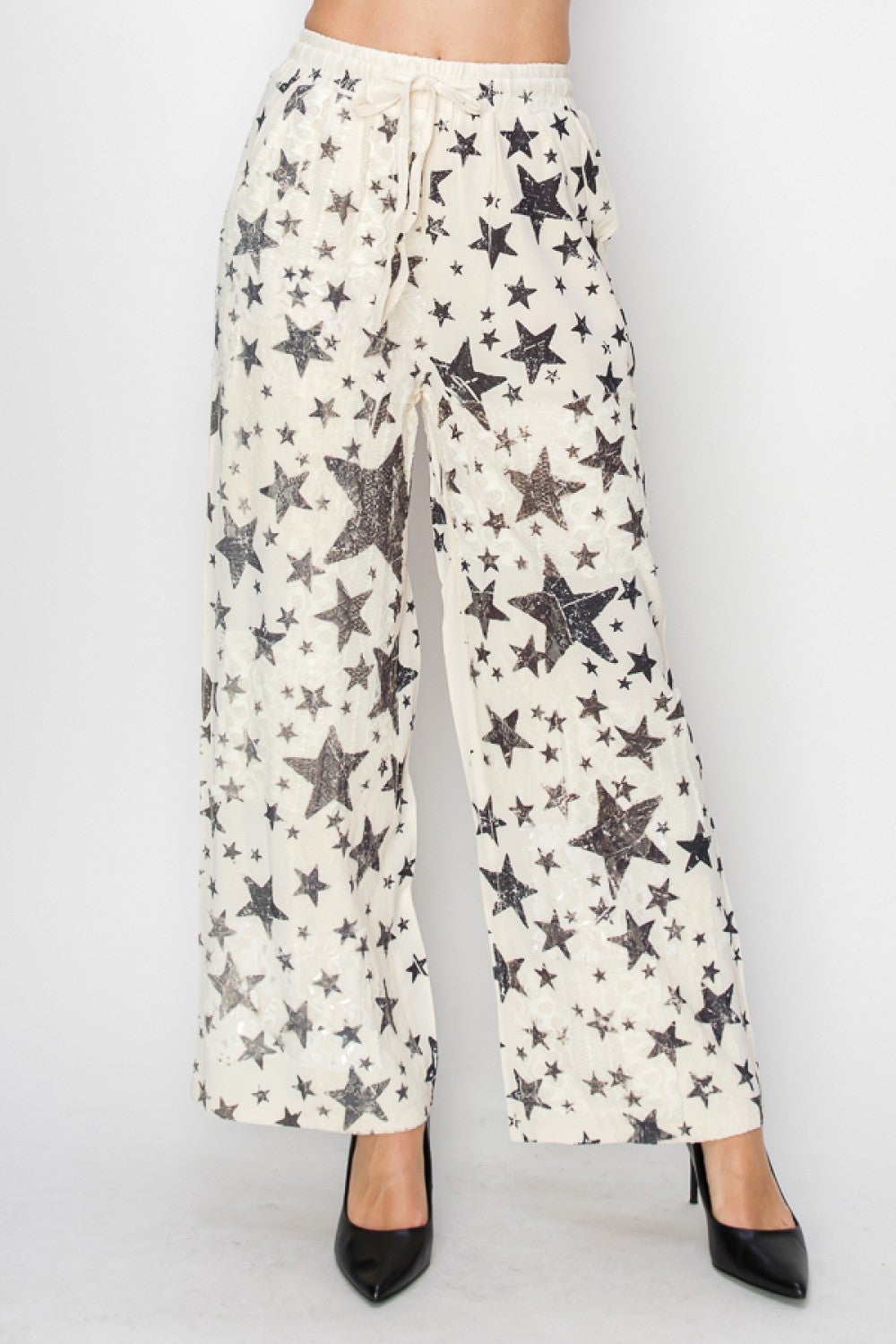 Origami- Drawstring Star Print Pants