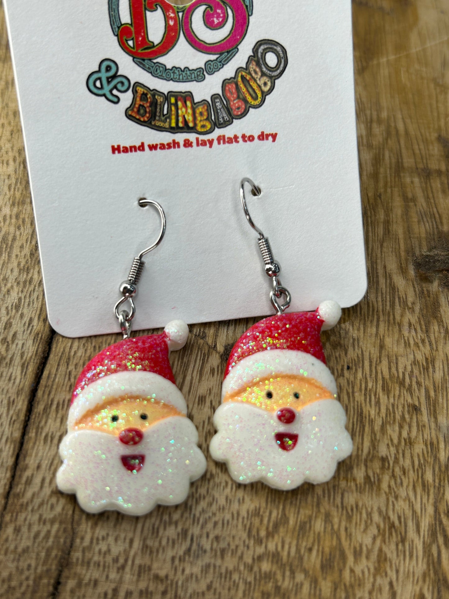 Sparkly Santa Earrings
