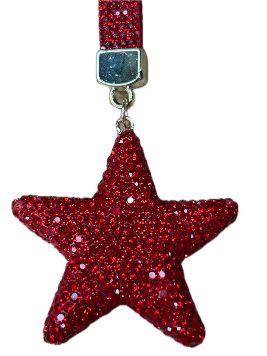 Rhinestone Star Keychain (Red)