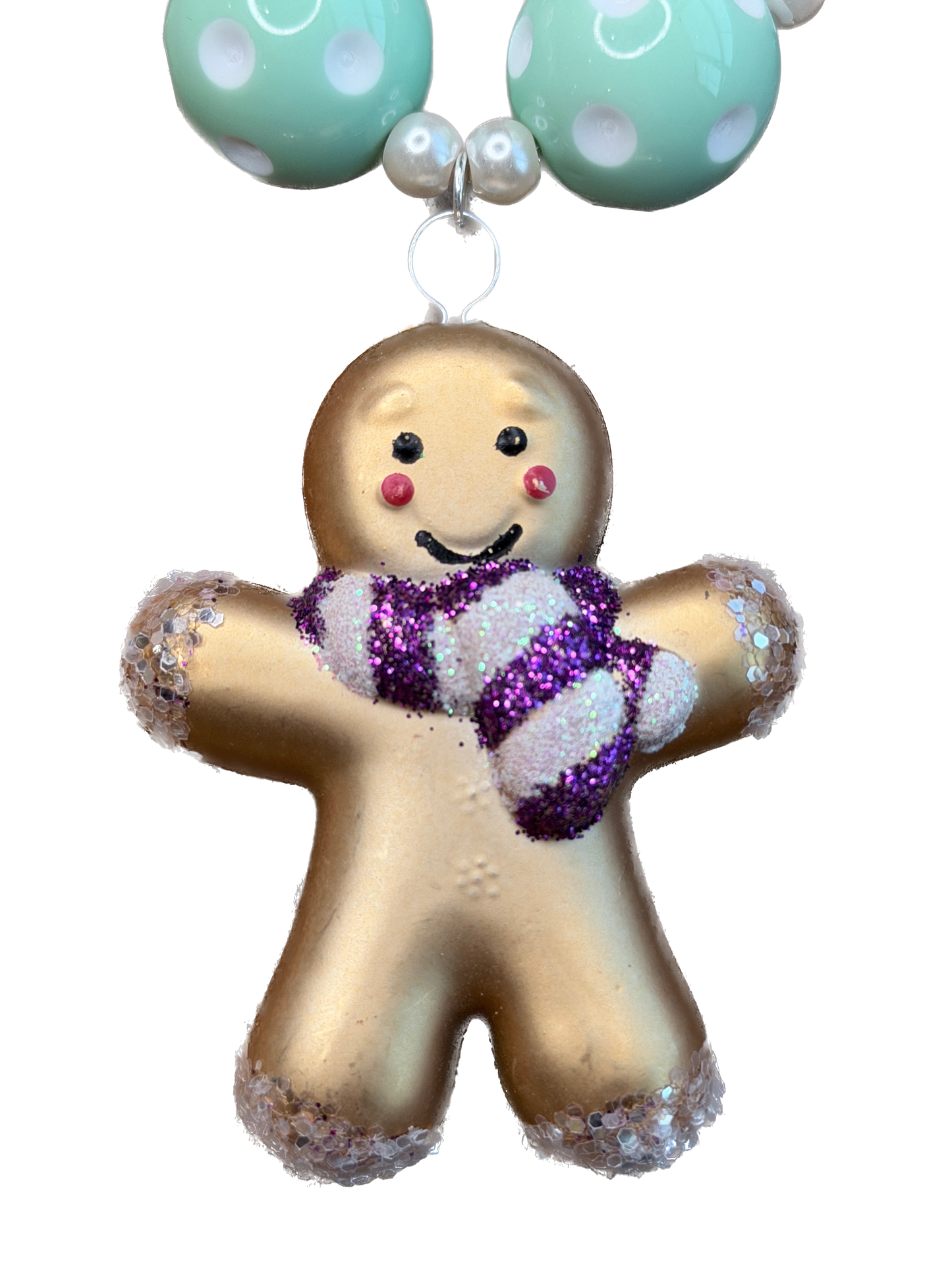 Pink, Purple, and Green Gingerbread Necklace - ERR Original