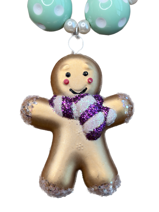 Pink, Purple, and Green Gingerbread Necklace - ERR Original