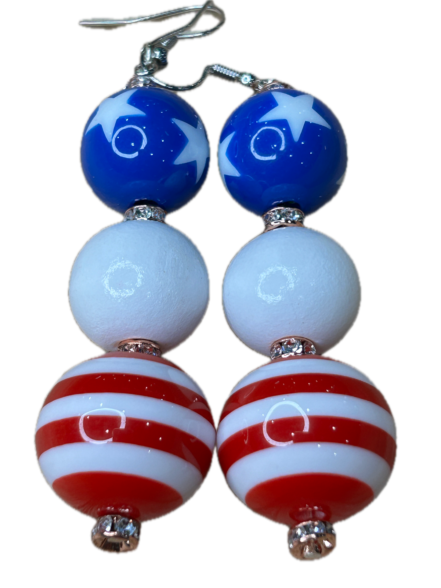 Liberty Star Drop Earrings (Eclectic Ruby Red Original)