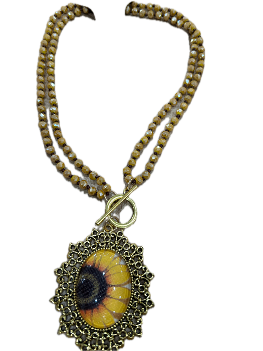 Sandra Ling- Sunflower Necklace