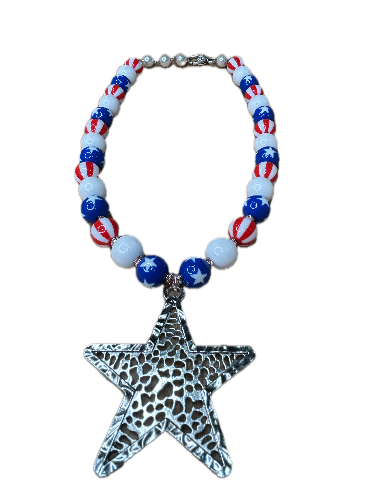 Stars and Stripes Necklace (Eclectic Ruby Red Original)