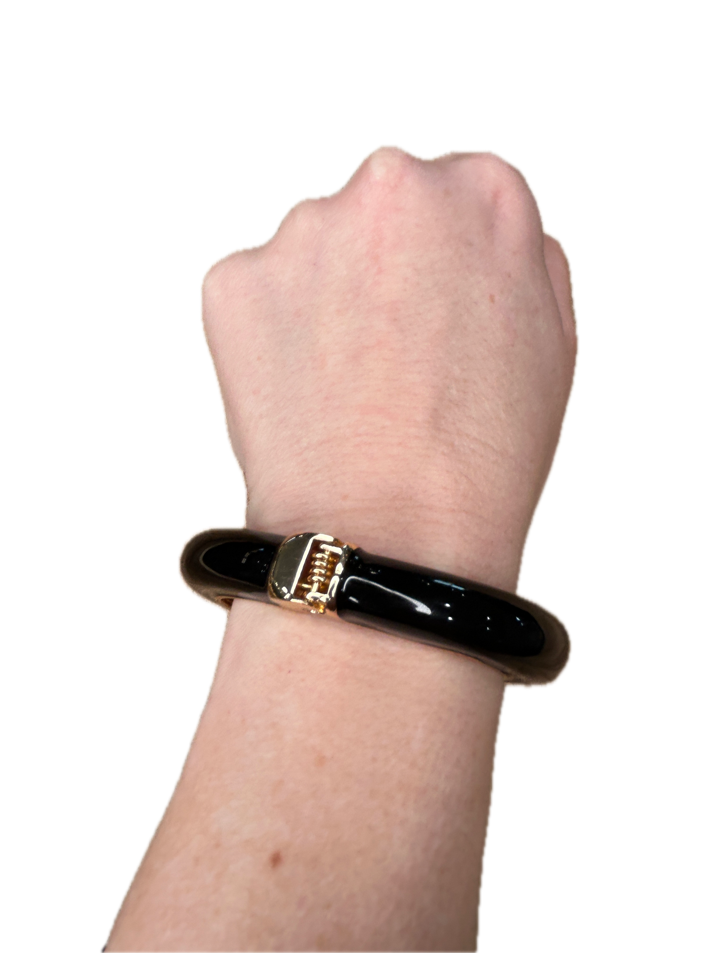 Beautiful Bangle in Black (Pearl, Gold and Rhinestone accented)