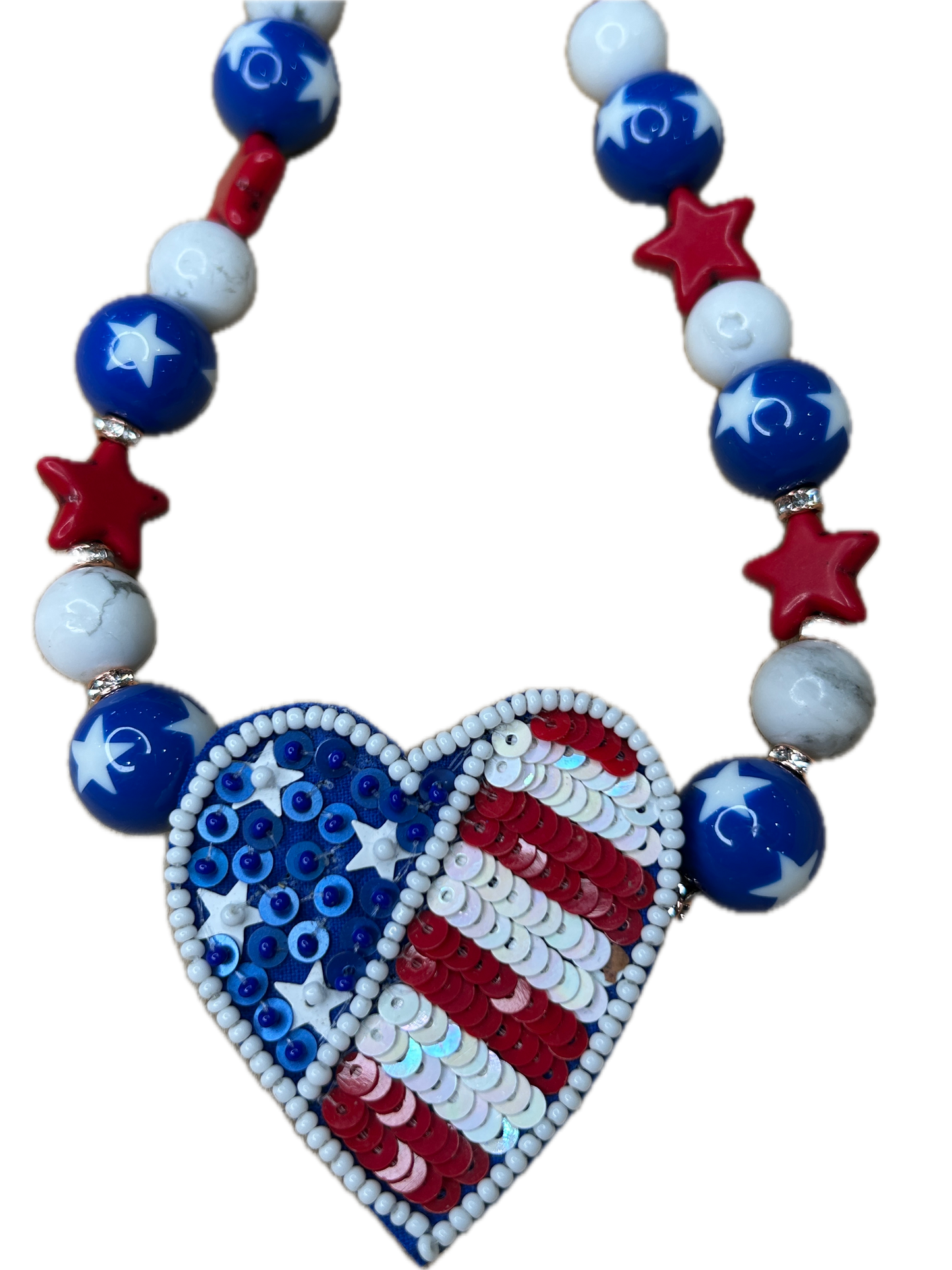 Heart of America Necklace (Eclectic Ruby Red Original)