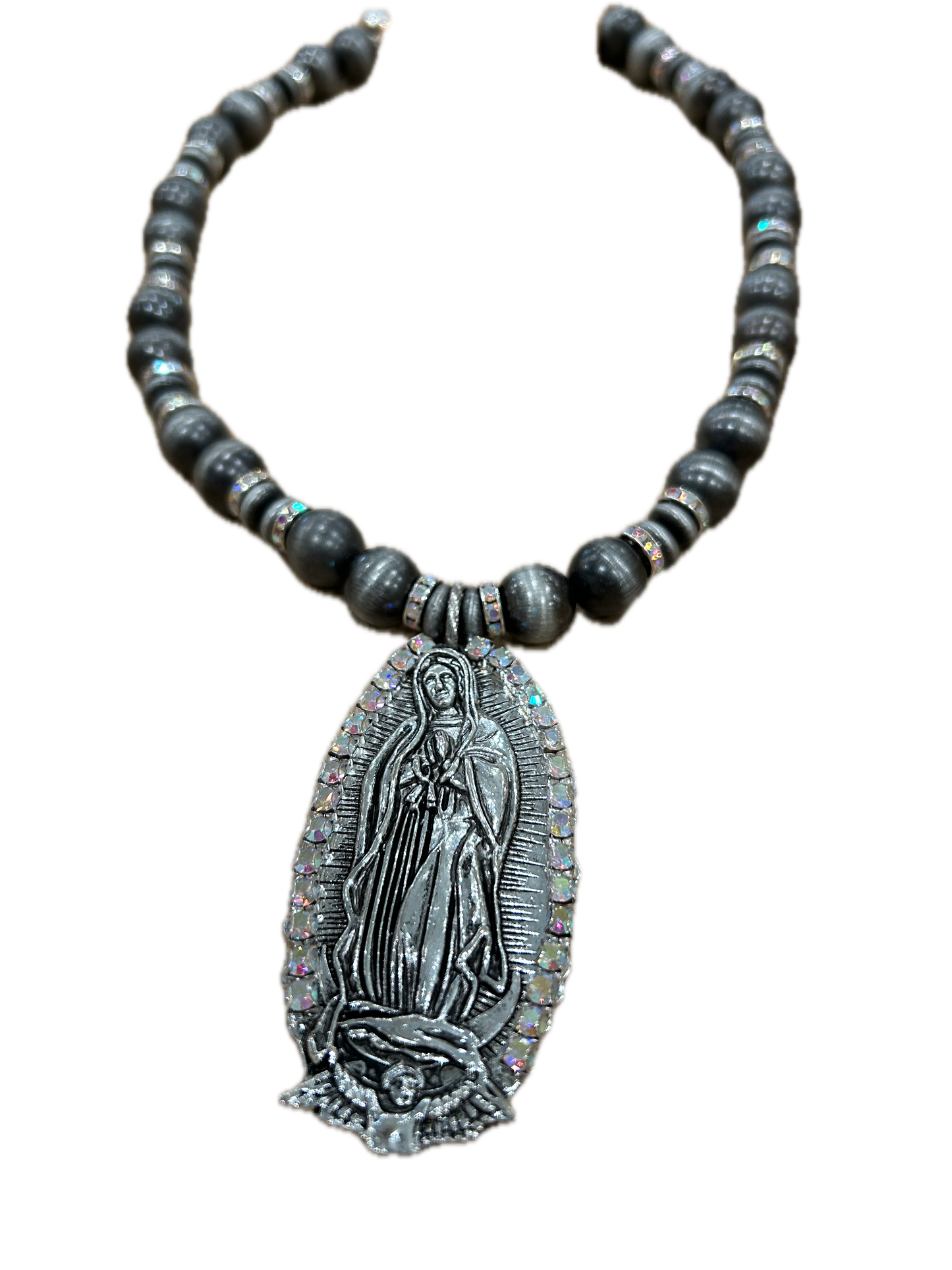 Sandra Ling- Grey Mary Necklace