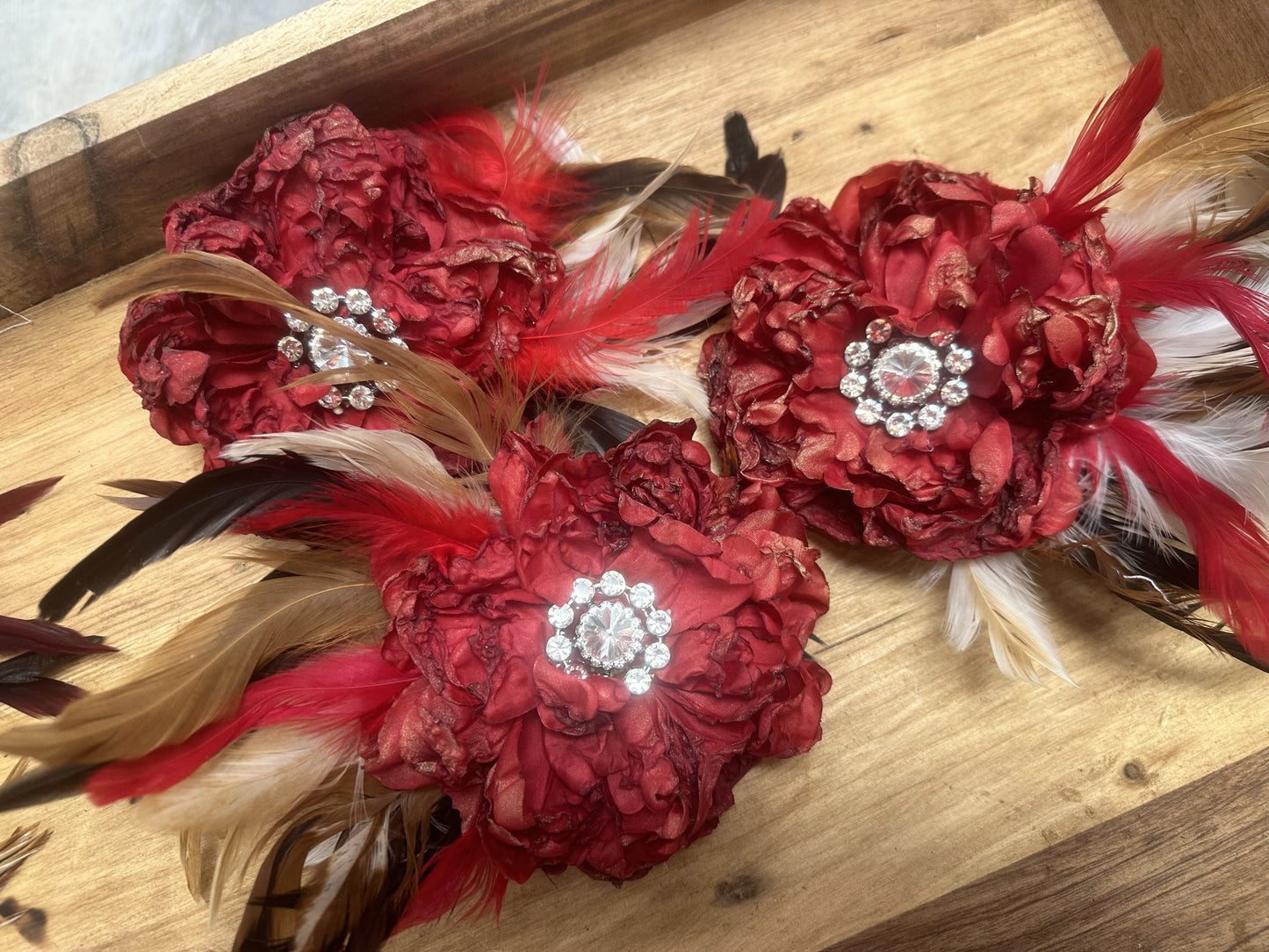 Rare Bird- Feather Brooch (RED)