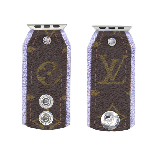 PIP Upcycled LV Monogram Bow Watchband with Logo (Size XXS)