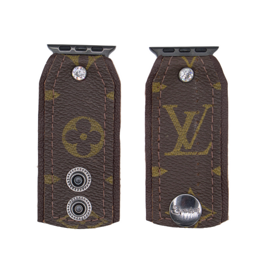 PIP Upcycled LV Monogram Bow Watchband with Logo (Size XXS)