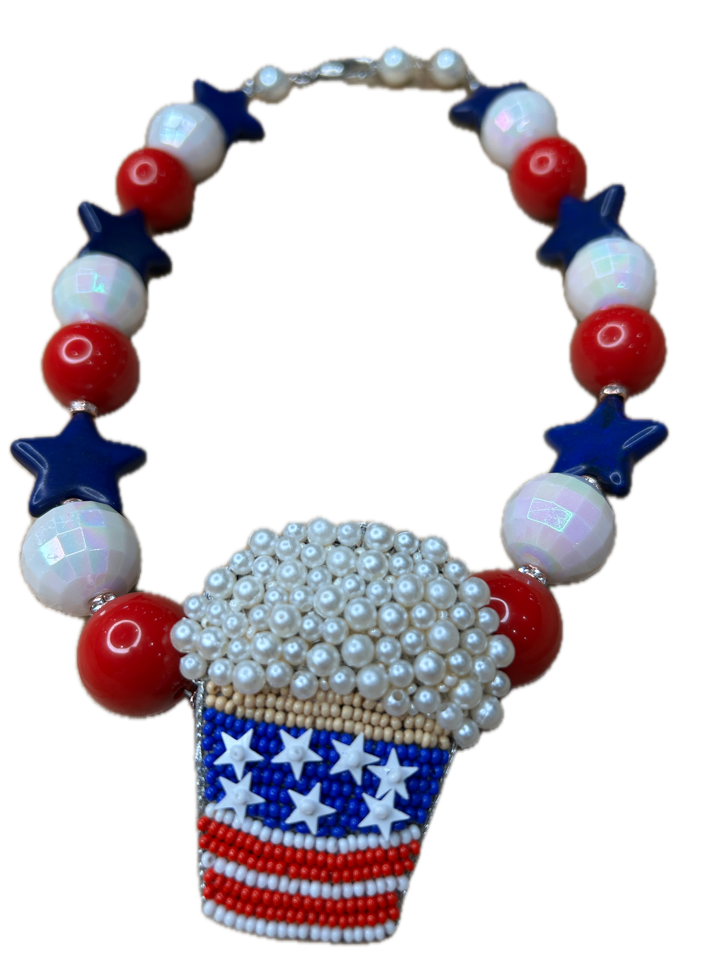 Bubbly America Necklace (Eclectic Ruby Red Original)