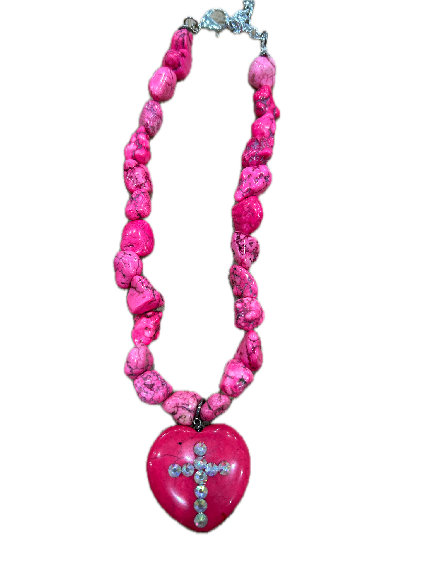 Sandra Ling- Pink Heart Necklace