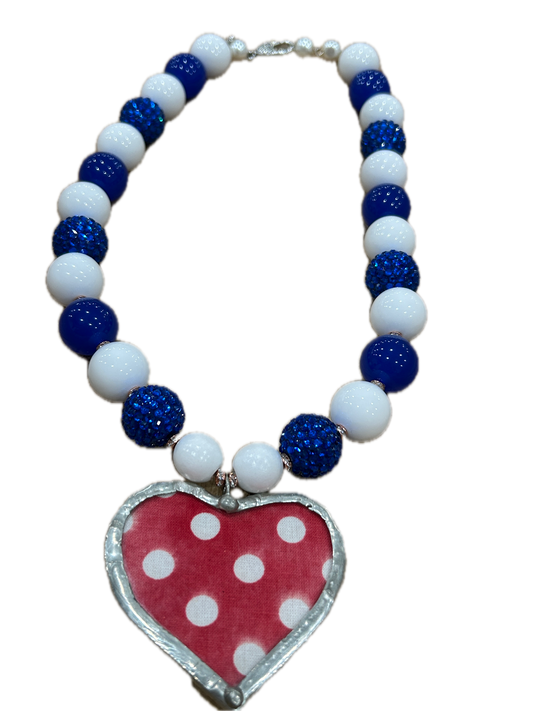 The Heart of the Nation Necklace (Eclectic Ruby Red Original)