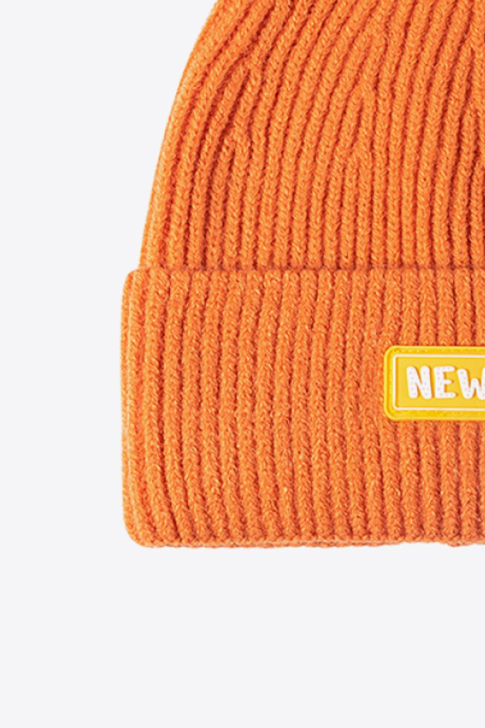 LOT #206 - NEWYORK Patch Rib-Knit Cuffed Beanie