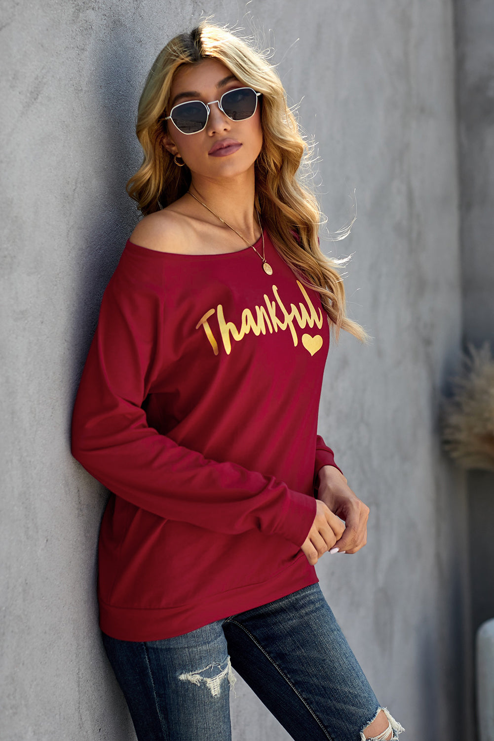 THANKFUL Raglan Sleeve Top