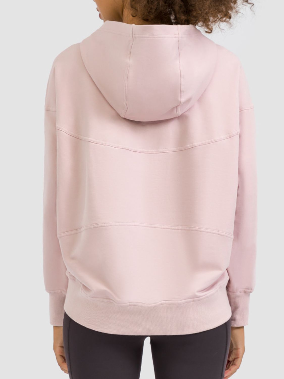 Drop Shoulder Hoodie with Kangaroo Pocket