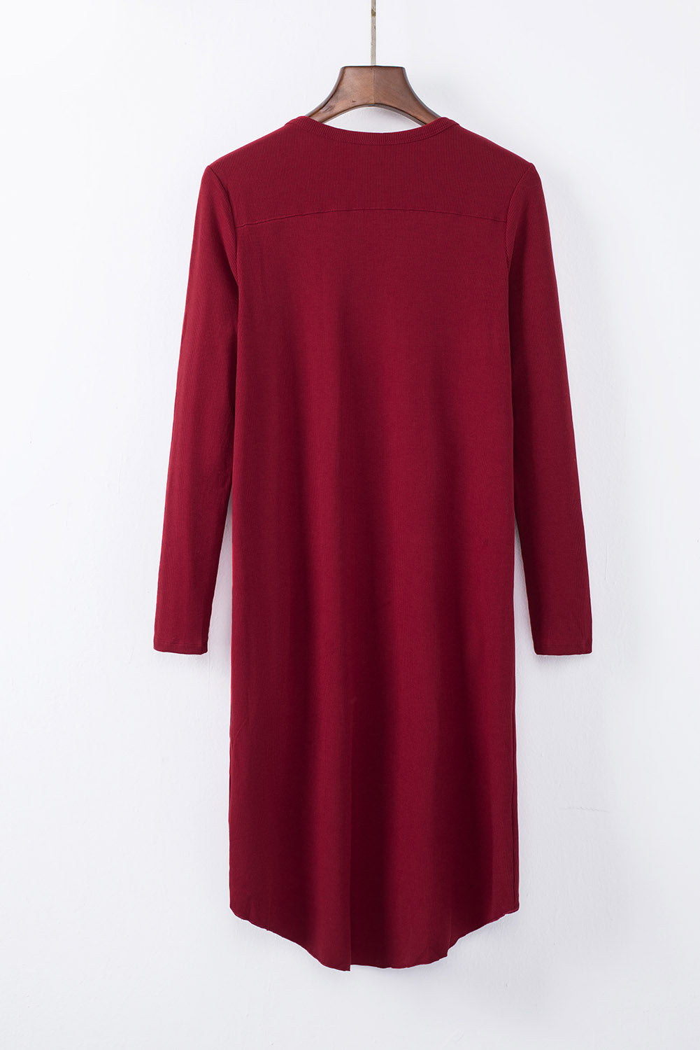 V-Neck High-Low Cardigan with Pockets
