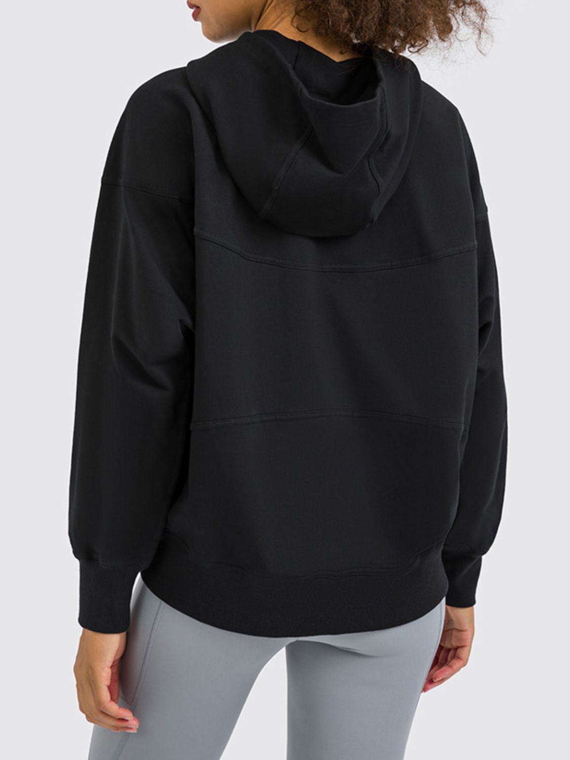 Drop Shoulder Hoodie with Kangaroo Pocket